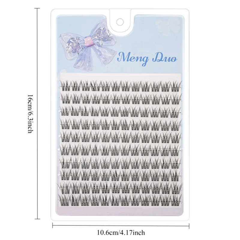 Easy Self Application Fish Tail Manga Cat Eye Lashes 120Pcs Fluffy Natural Long Reusable DIY Starter Makeup Lashes