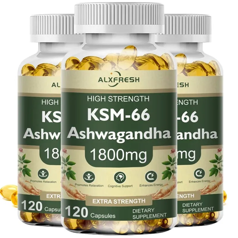 KSM-66 Capsule di Ashwagandha organiche con zinco | Vegano non OGM | Integratore sanitario dalla formula premium