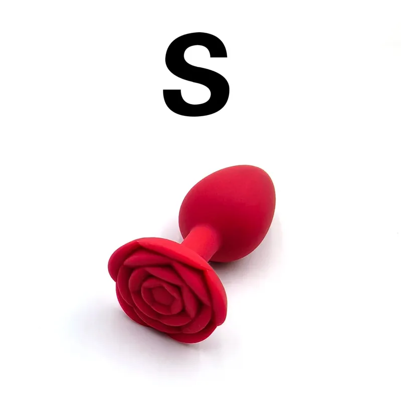 Plug Anal en Silicone souple fleur de Rose débutant à expert 3 tailles godemichet Anal Anus formateur godes Adule jouets sexuels pour Couple femmes hommes