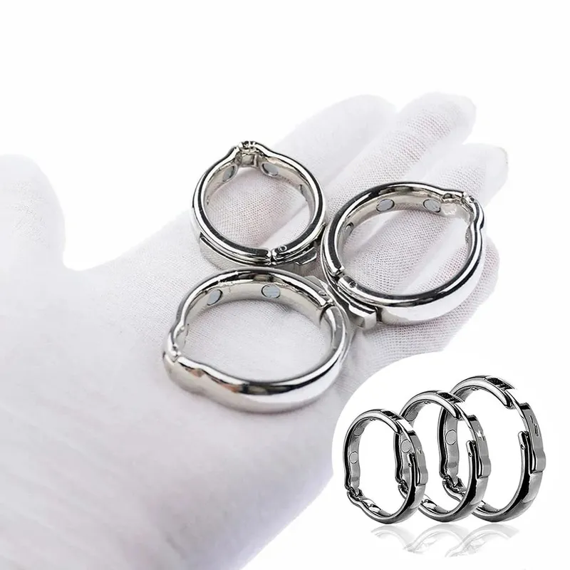 Metal Dick Cock Ring For Men Delay Ejaculation Adjustable Various Sizes Stainless Steel Penis Bondage Erection Adults Sex Toys
