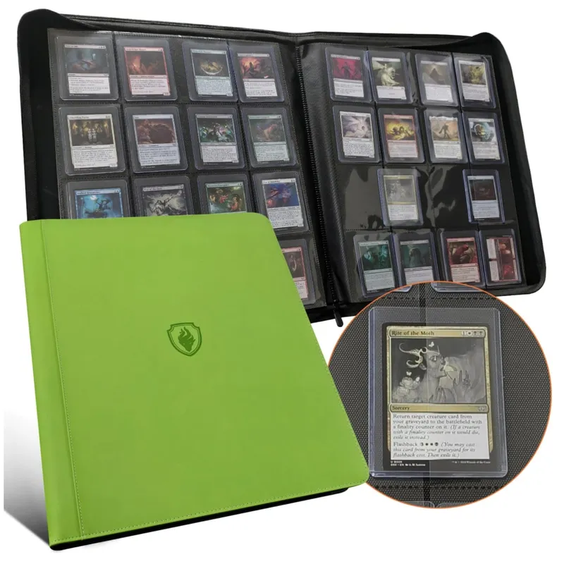16 Pocket Toploader Binder Holds 640 Top Loaders - Premium Top Loader Binder Sleeves for 3' X 4' Rigid Card