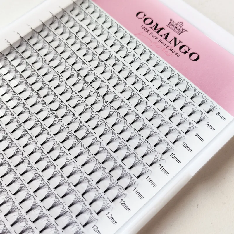 CoMango Wispy Premade Volume Fans 3-10D Individual Lashes Extension Short Stem 320 Fans Faux Mink Pre Made Russian Lashes — image 3