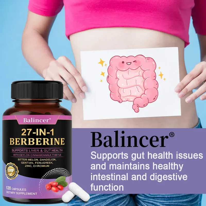 27-IN-1 Berberine Capsules - Contains Ceylon Cinnamon Milk Thistle - Supports Heart Health Immune System Liver & Gut Health