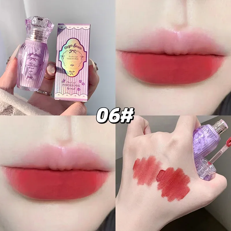 Gegebear powder lip mud matte lips low saturation white lipstick natural color no cup lasting makeup without fading