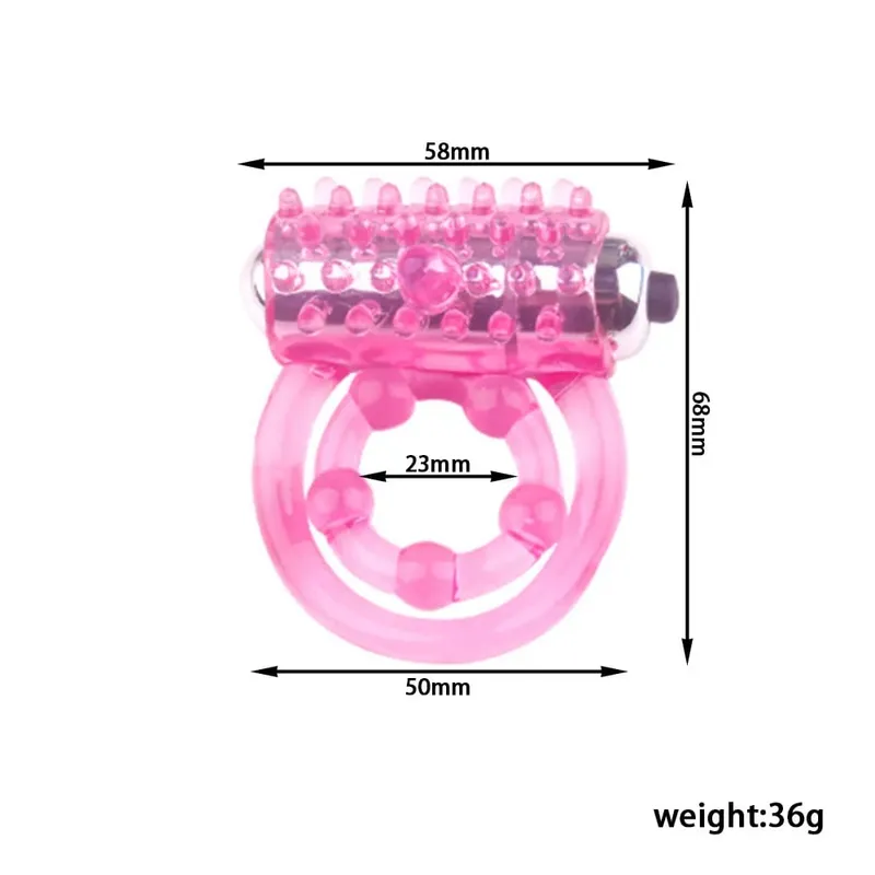 Lasting Vibrators Rings Double CockRing Delay Premature Ejaculation Penis Ball Loop 2 Locked Sex Toys Product for Men
