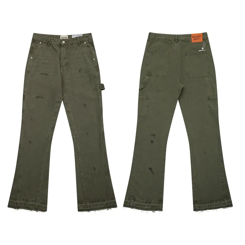 Gallery Dept splash ink splash paint wash splicing micro pull jeans overalls casual pants