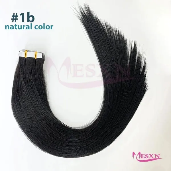 Tape In Hair Extensions 100% Real Human Hair Tape Weft InsInvisible Soft 16"-24" Brown Blonde 613 For Salon