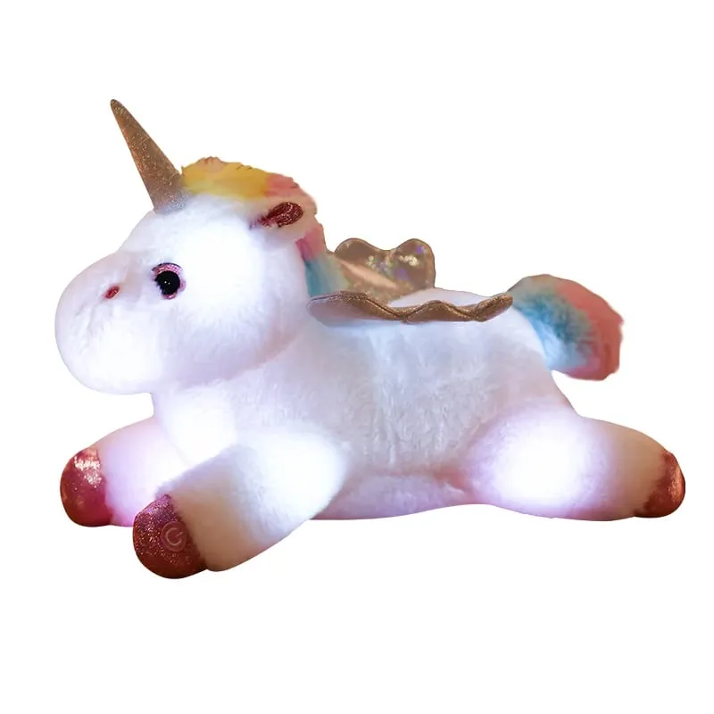 38cm creative Toy Luminous Pillow Soft Stuffed Plush Glowing Unicorn Cushion Led Light Toys Gift For Kids Children Girls — image 8