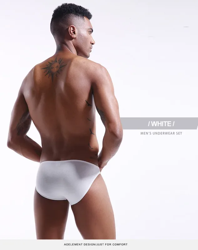 Men's underwear men's small triangle pants U convex Modal thin stretch sexy low waist tight narrow side underpants