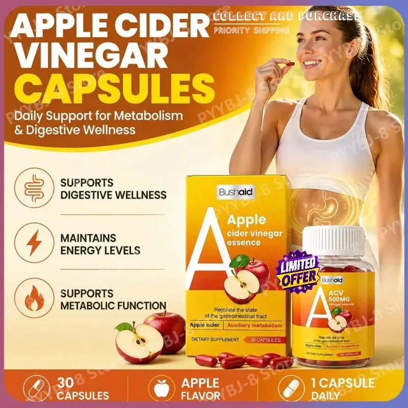 30 Capsules Apple Cider Vinegar with L-Carnitine Energy Maintenance Green Tea Extract (85% Catechins) for Health Support — image 2