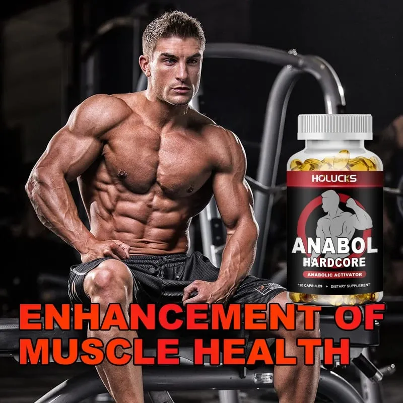 Premium Anabol Muscle Capsules Support Muscle Function Stamina Strength & Steady Body Condition for Regular Athletes