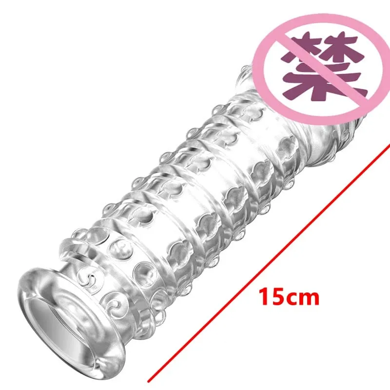 Realistico Estensione Del Pene Del Manicotto Del Rubinetto Riutilizzabile In Silicone Ingrandimento Del Pene Preservativi di Ritardo per Gli Uomini Dildo Enhancer Giocattoli Del Sesso Negozio Erotico