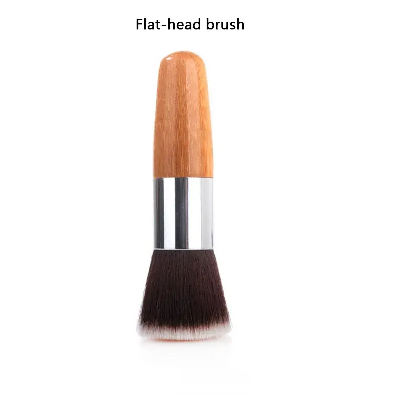 1PCS Professional Makeup brushes Bamboo Handle Powder Concealer Liquid Foundation Makeup Tools Beauty Cosmetics Brusher