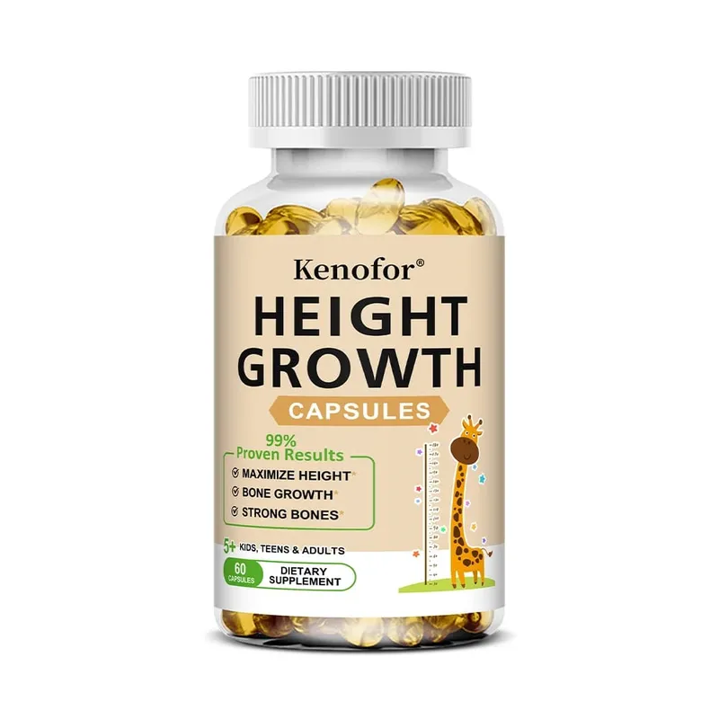 Height Growth Capsules - With Vitamins and Calcium - Increase Bone Strength Promotes Growth Adults Children — image 9