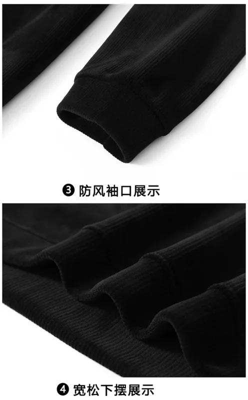 Extra Big Size Men's Sweatshirt Half Zip Pullover Corduroy Fleece Plus Large 6xl 7xl 8xl 9xl 10xl Autumn Winter Warm Casual Top
