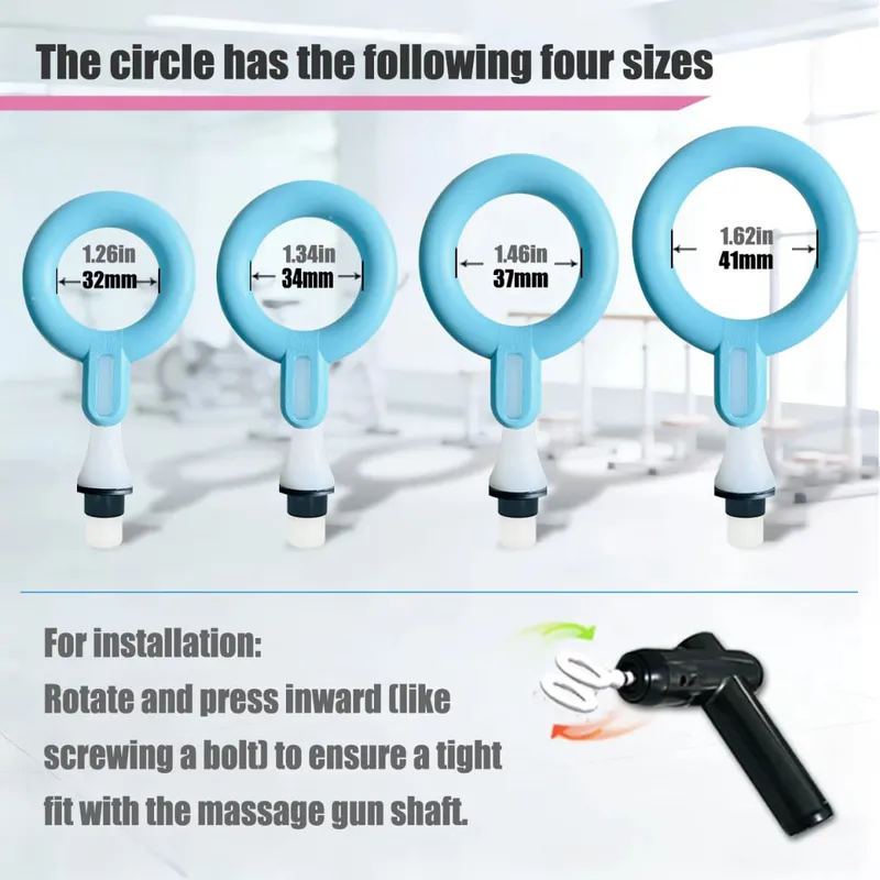 (Fits 12-19mm Shaft) Massage Gun Head attachments - Fascia Gun Silicone Head Replaceable Fitness Accessories Men's sex toy