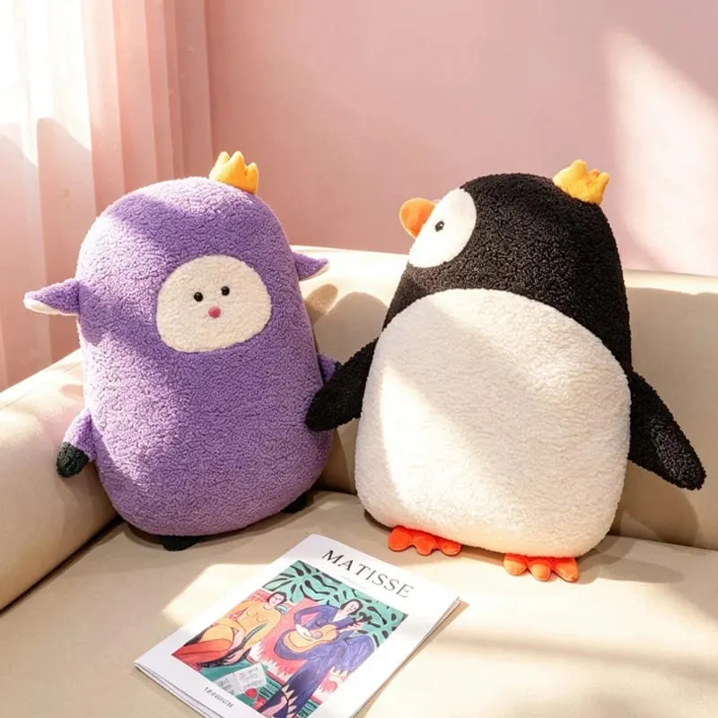 Série animal travesseiro de pelúcia leopardo elefante pinguim almofada de pelúcia kawaii acompanhar brinquedo de sono decoração para casa brinquedos presentes de aniversário