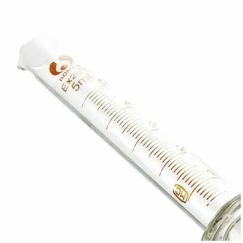 1PCS Silinder Penyukat Bertahap Kaca 5ml 10ml 25ml 50ml 100ml 250ml 500ml Silinder Penyukat untuk Bekalan Lab/dapur — image 4