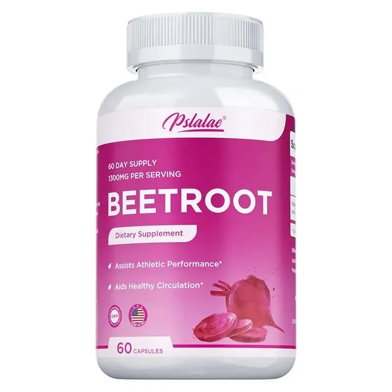 Beet Root Capsules - Promotes Heart Health Boosts Natural Energy Improves Endurance and Maintains Normal Blood Pressure