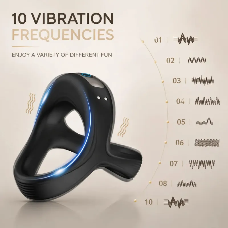 Cock Penis Ring Vibrator Vibrating Stimulator Massager Lasting Ejaculation Delay Cock Rings for Men Couple Ring Adults Sex Toy
