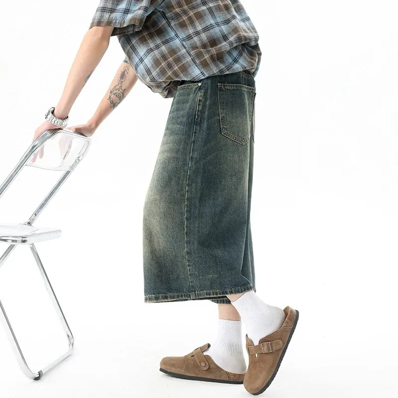 Több zsebes Cargo Nadrág Nyári Rövid Farmer Lakónadrág Hip Hop Utcai Ruházat Tágas farmer rövidnadrág Alkalmi széles szárú Capris nadrág 5XL-M — image 2