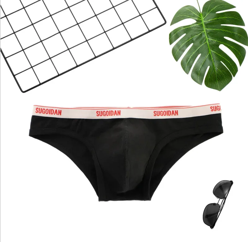 Narrow Belt Cotton Men's Sexy Ultra Low Waist Tight Breathable Men's Triangles Small Underwear Bikini