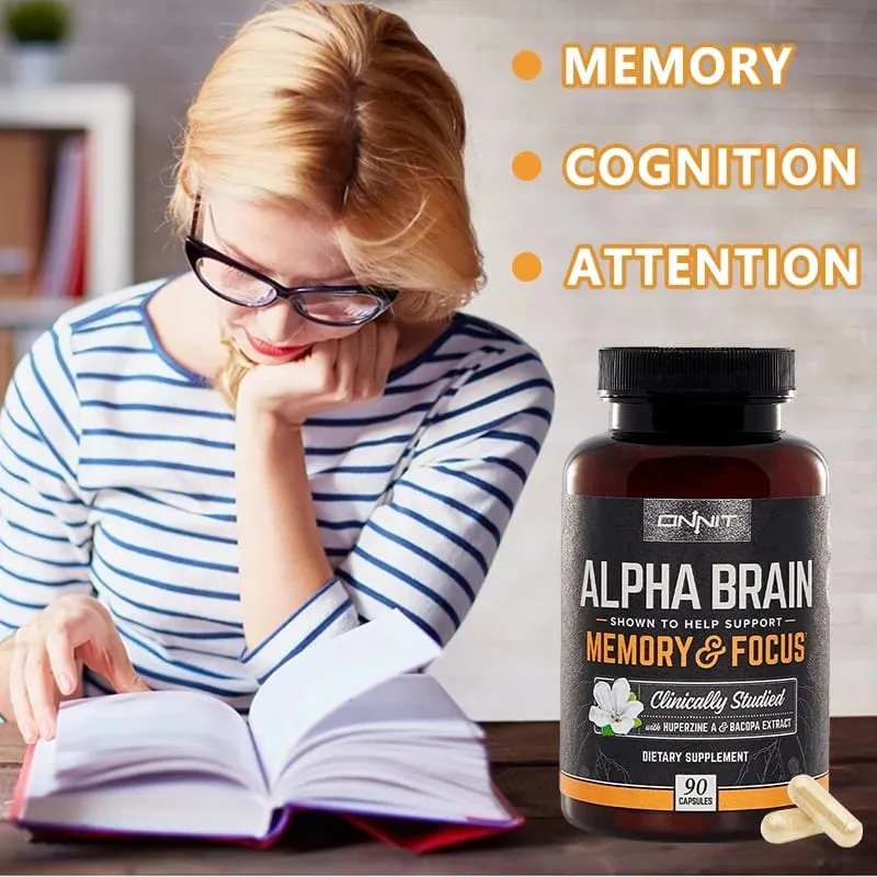 Alpha Brain Supplement - Helps Maintain Brain Cells May Improve Memory Concentration and Cognitive Processing Speed