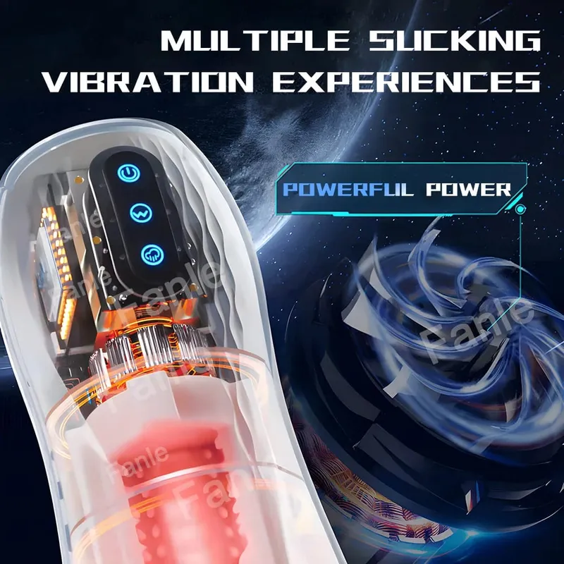 Male Masturbator Automatic Sucking Vibration Blowjob Machine Heating Pussy Penis Pump Masturbation Cup Sex Toys for Men Supplies