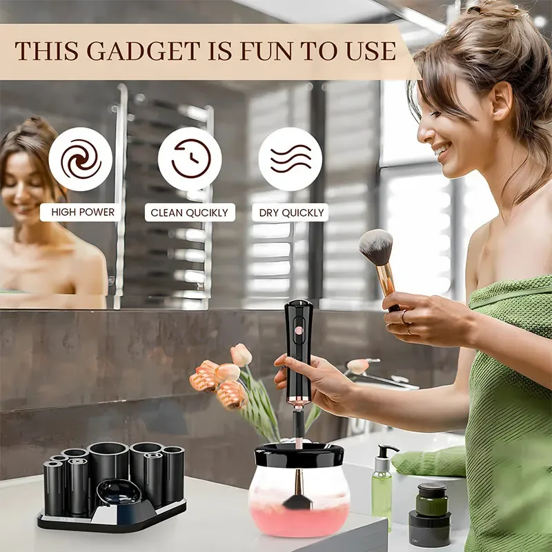 Professional Electric Makeup Brush Cleaner Fast Washing Drying Make up Brushes Cleaning Makeup Brush Tools Accessories