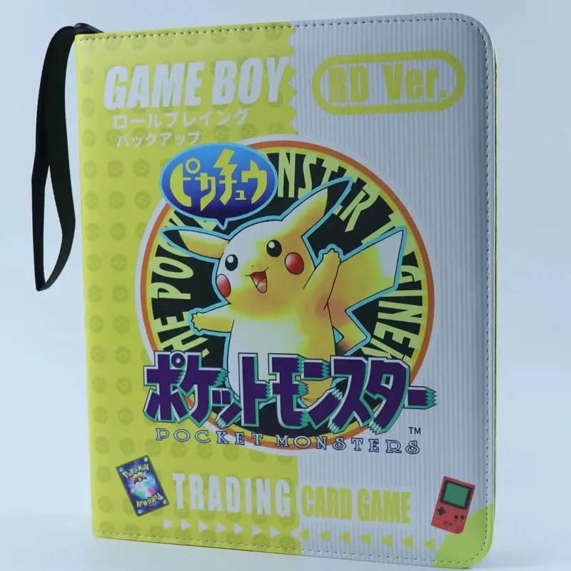 New Gb Card Album Cartoon Anime Battle Card Booklet Zipper Binder Card Holder Card Cas Vmax Game Card Collection Toys Gifts