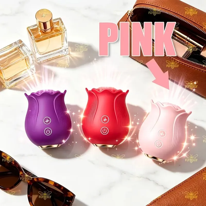 Rose Shape Vagina Sucking Vibrator Intimate Good Nipple Sucker Oral Licking Clitoris Stimulation Powerful Sex Toys for Women