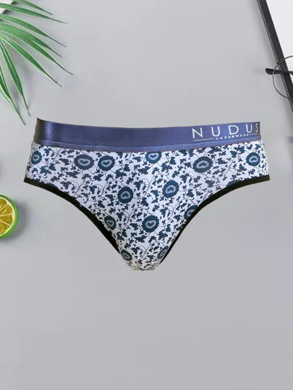 2PCS Printed cotton mid waist men's brief Breathable men's new loose and comfortable underwear Fashionable panies for men