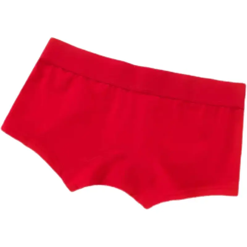 Men's Flat Corner Underpants Low Rise Fashion Solid Color U Raised Slim Fit Breathable Shorts