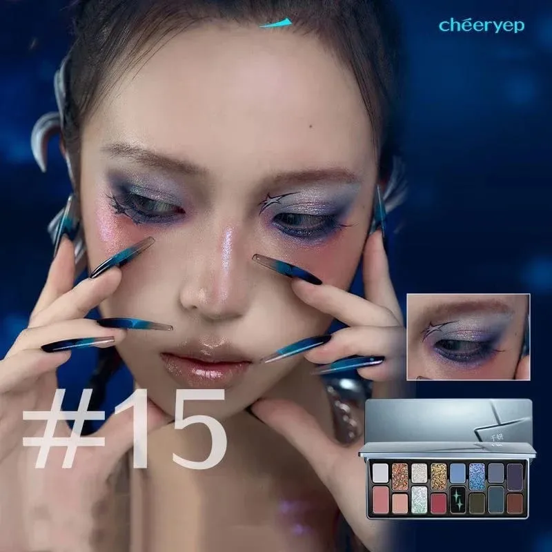 Chéeryep Makeup Set Glitter Eye Shadow Palette Lip Stick Moisturize Lip Balm Mirror 6Pcs Set Qianyan Kits For Women All in One — image 6