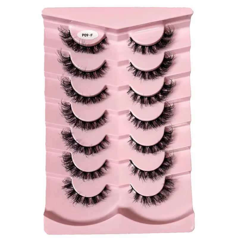 Classic 3D Volume Faux Mink Lashes Natural Look Fluffy False Eyelashes Wispy Cat Eye Lashes Fluffy 3D Mink Lashes