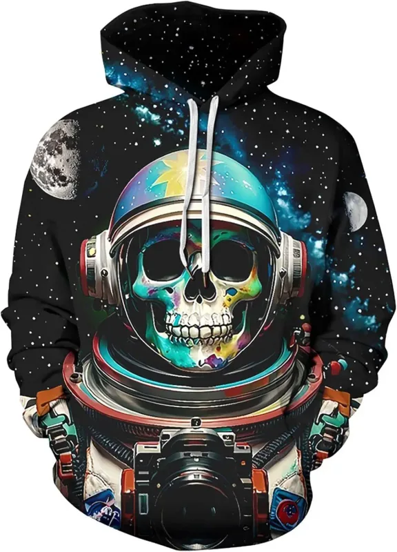 Hoodie Grafik Lelaki Uniseks Cetak Kebaharuan Hoodie, Baju Pullover Corak 3D Dengan Poket, Hoodie Grafik Panas Lengan Panjang Saya