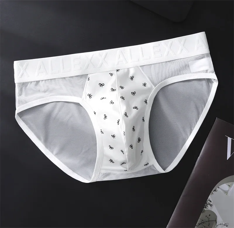 大人 18 プラス cueca メッシュメンズ下着レターウエスト cuecas masculino プリント calzoncillos hombre 3D 凸バッグ男ランジェリー新しい