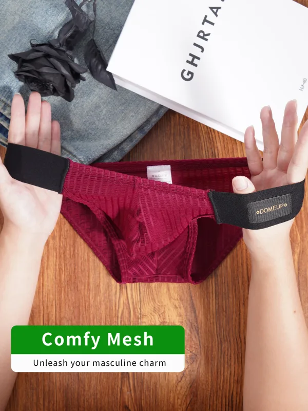 New Men's Silky Mercerized Briefs Quick‑Dry Breathable Lightweight Premium Texture Gym Workout Sports Male Underpants