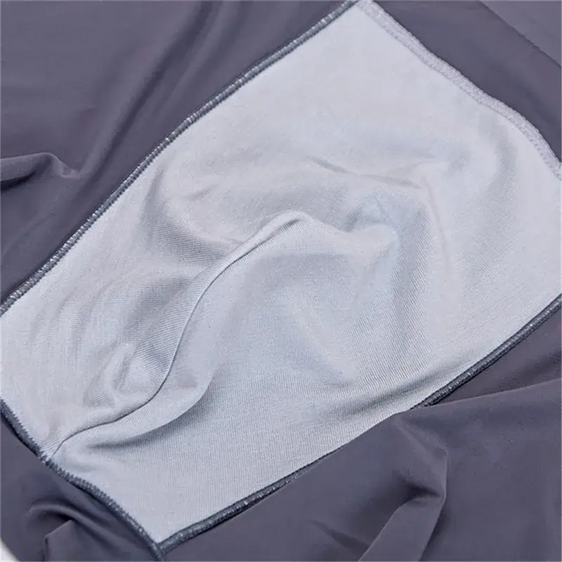 Seamless Ice Silk Boxers Men Solid Color Male Underpants Ultra-thin Sexy Underwear Summer COOL Trunk Shorts