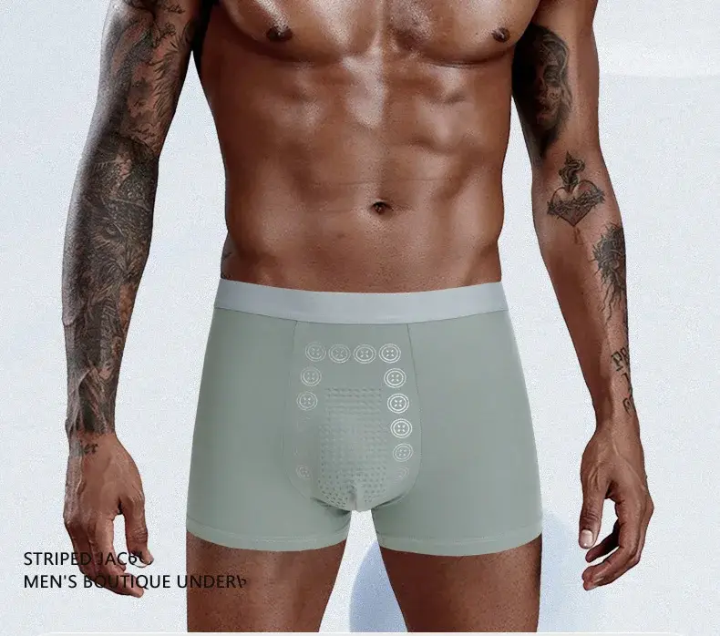 Pantaloni da massaggio boxer autunno inverno da uomo comodi e traspiranti energetici con pantaloni a quattro angoli ad angolo piatto a vita media