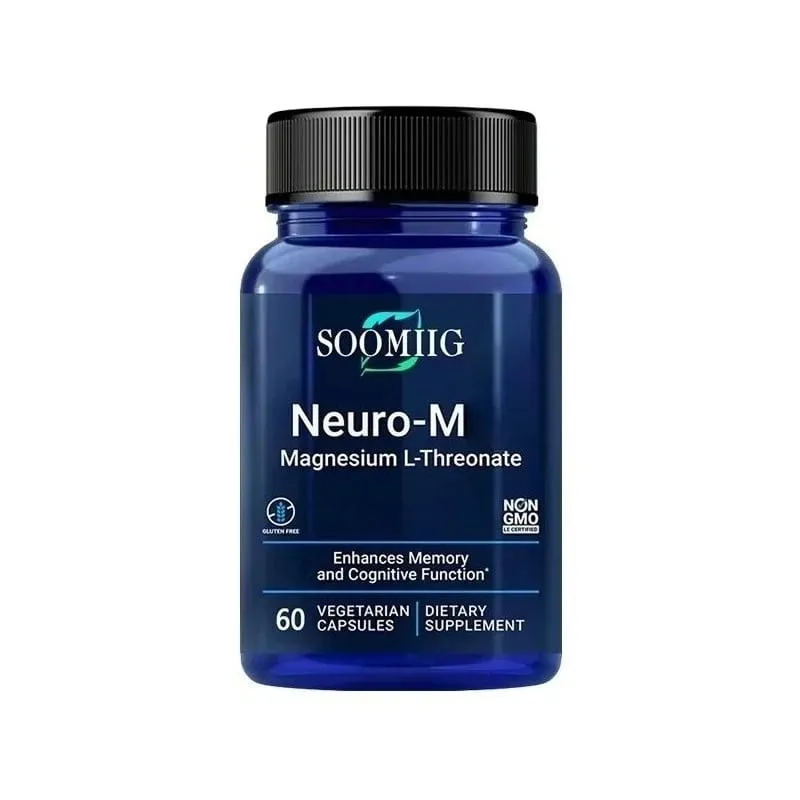 Soomiig Magnesium L-Threonate - Promotes Brain Health Enhances Memory Concentration & Cognition Boosts Nerve Energy