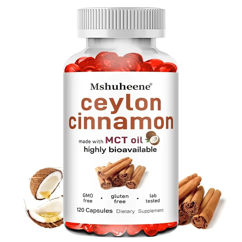 Cápsulas orgânicas de canela do Ceilão 600mg de alta potência suporta antioxidante energia imunológica coração articulação osso e saúde digestiva