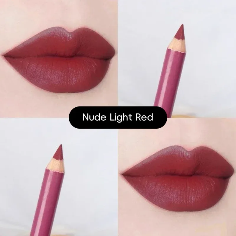 Waterproof Lip Liner Matte Nuede Red Long Lasting Makeup Pens Non-stick Cup Lipstick Women Party Makeup Lip Cosmetics