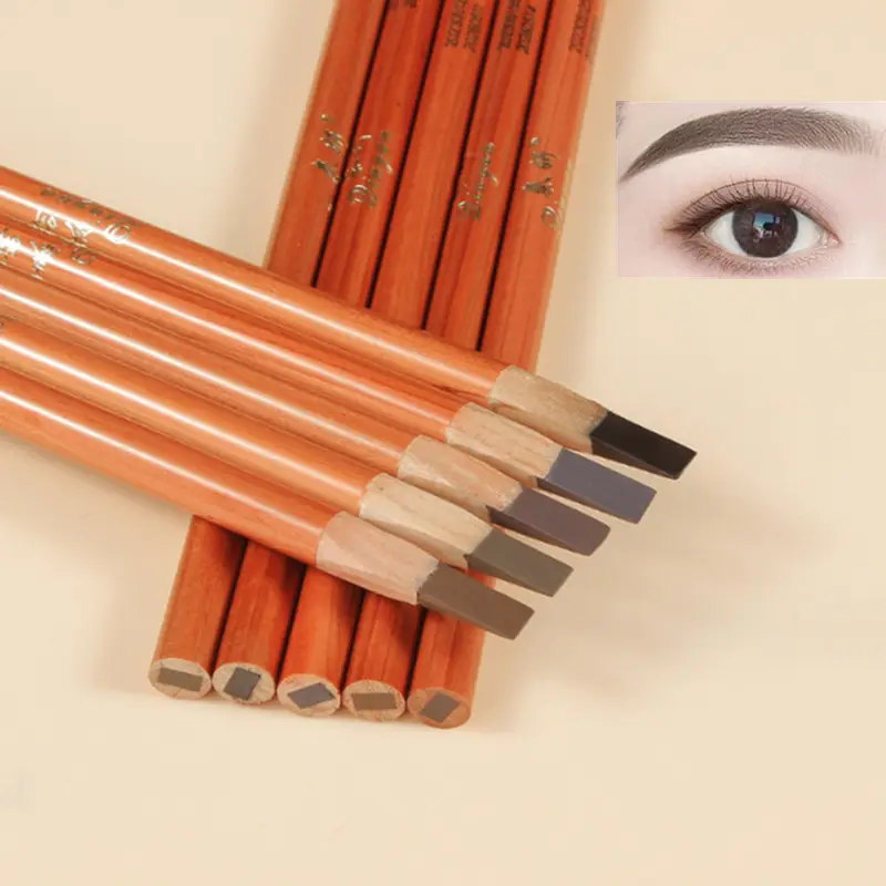 Eyebrow Pen Hard Microblading Brow Definer Enhancers Pencil Waterproof Easy To Apply Makeup Natural Wild Brows Tint