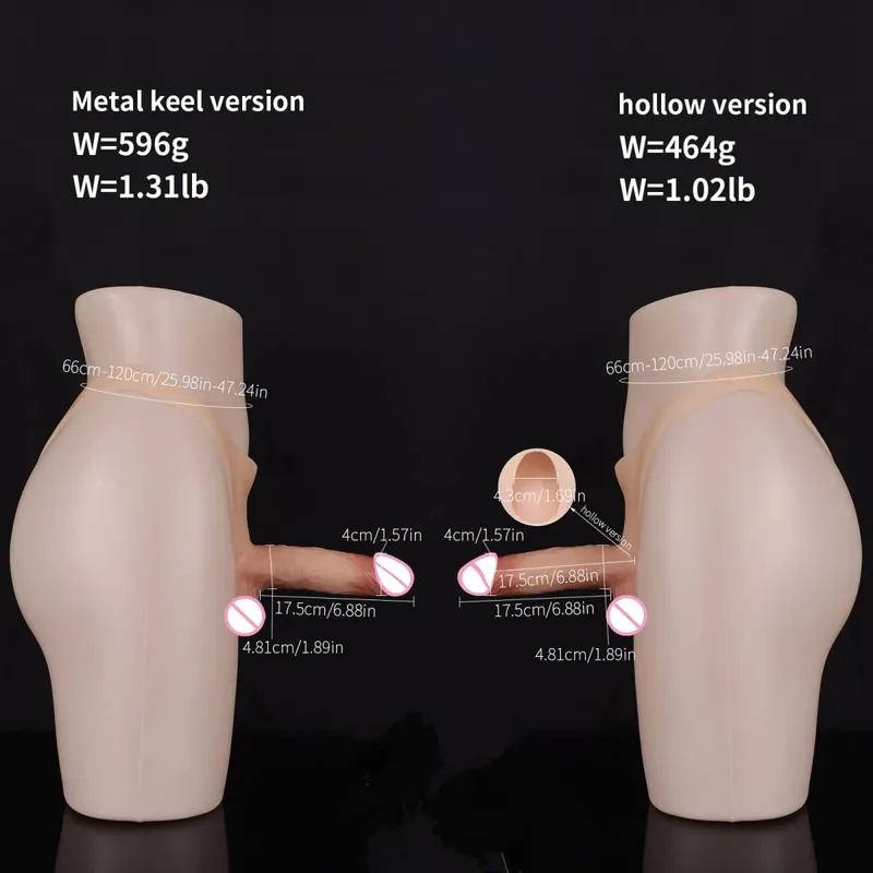 Silicone Strap on Dildo For Lesbian Gay Reusable Hollow Penis Sleeve Skin Feeling Dildo Pants Strapon Penis Sex Toys for men 18