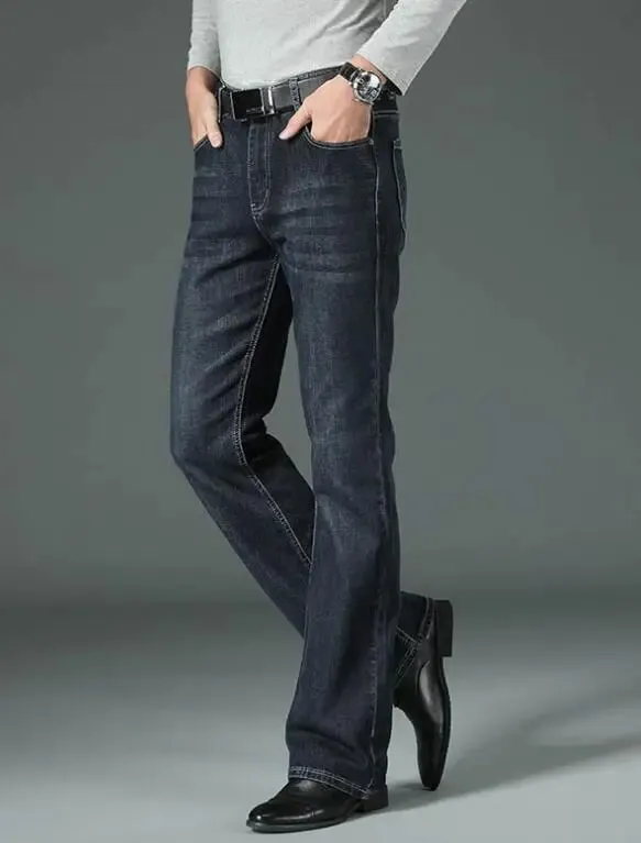 Men's Flared Jeans Loose Men Big-Leg Jeans Men Flared Pants Boot Cut Leg Designer Classic Jeans Multiple Styles Size 28-40