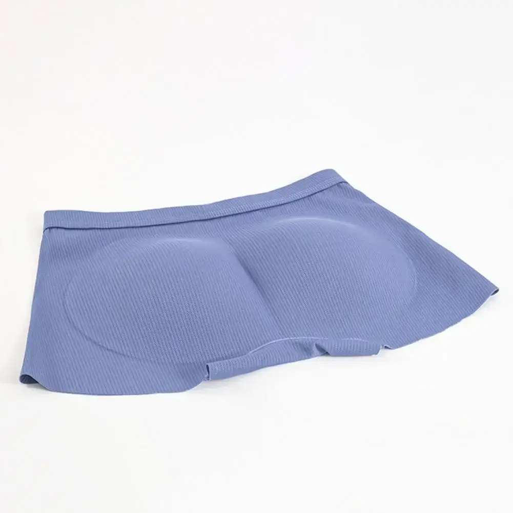 Fake Ass Men Boxers 3D Design Traceless Effect Mid-rise Underpants Solid Color U-convex Ergonomic Design Boxers Briefs