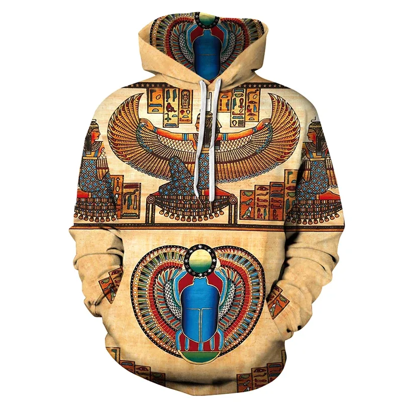 Fashionable 3D Printed Bohemian Pattern Men's Top Fashionable Men's Loose Large Sports Hoodie Street Retro Long Sleeve Hoodie