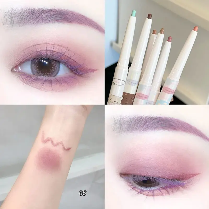 Pearlescent Grape Eyeliner Gel With Brus