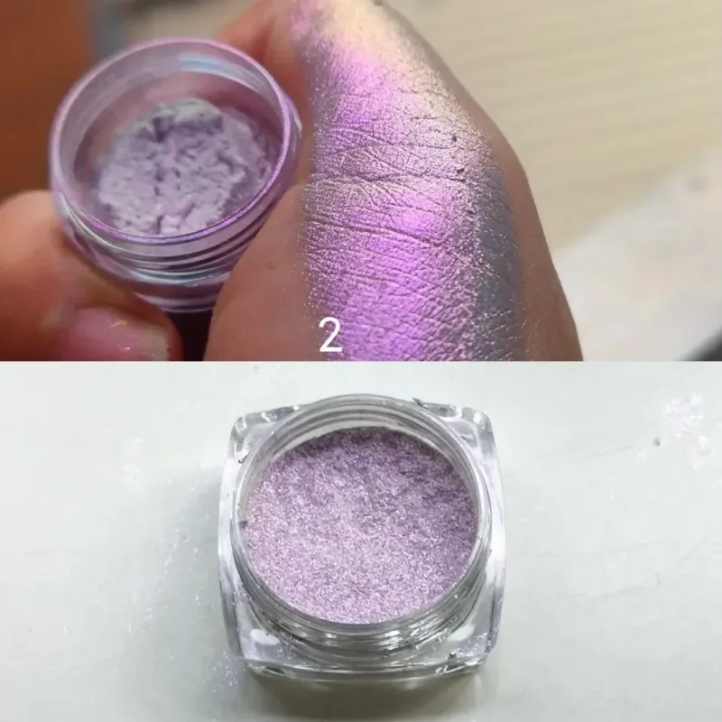 Glitter Eyeshadow Powder Long Lasting Chrome Chameleon Holographic Eyeshadow Powder Pigment Eye Makeup For Women Cosmetic